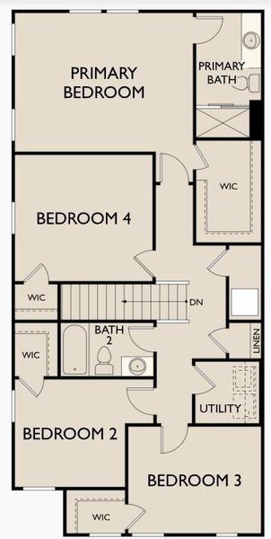 2D floor plan layout of this home in Kendall Grove, McDonough, GA (Image 3).