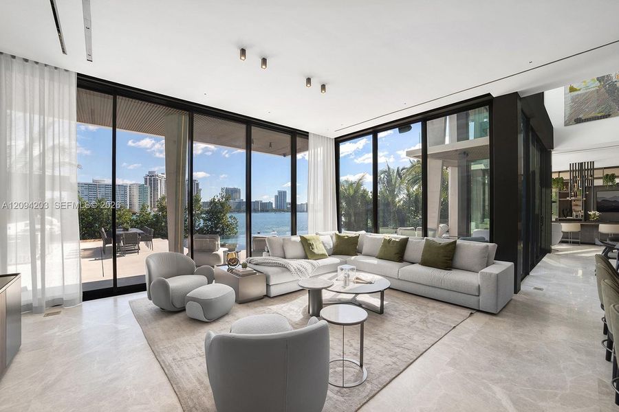 Furnished interior view inside a new home in , Miami Beach (Image 14).