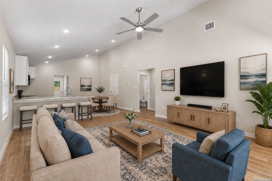 Furnished interior view inside a new home in , San Antonio (Image 19). Furnished interior view inside a new home in , San Antonio (Image 19).