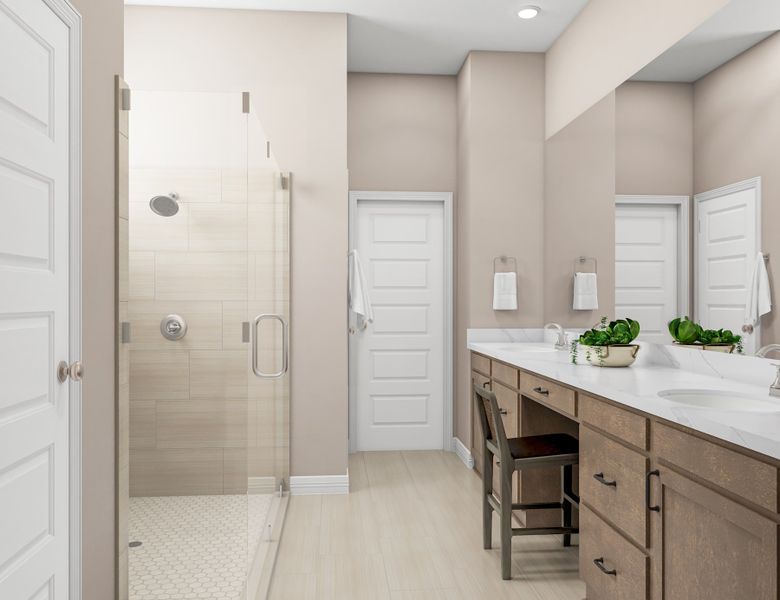 Representative furnished interior of a home built from the Martin by Tri Pointe Homes in Oakhill Reserve, Tomball (Image 12).