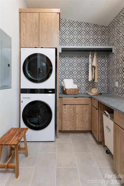 The laundry room exits into the carport