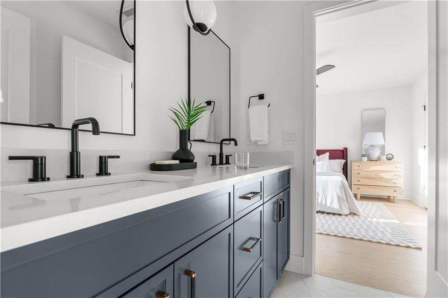 Furnished interior view inside a new home in , Atlanta (Image 46).