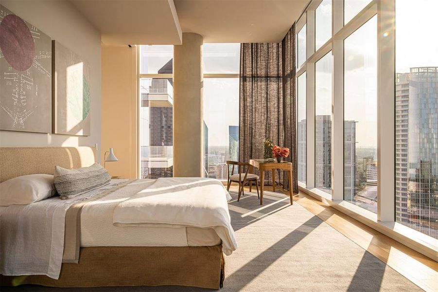 Furnished interior view inside a new home in Hall Arts Residences, Dallas (Image 23). Furnished interior view inside a new home in Hall Arts Residences, Dallas (Image 23).