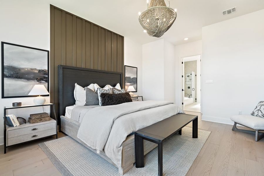 Furnished interior view inside a new home in Park Collection at Heritage, Dripping Springs (Image 16). Furnished interior view inside a new home in Park Collection at Heritage, Dripping Springs (Image 16).