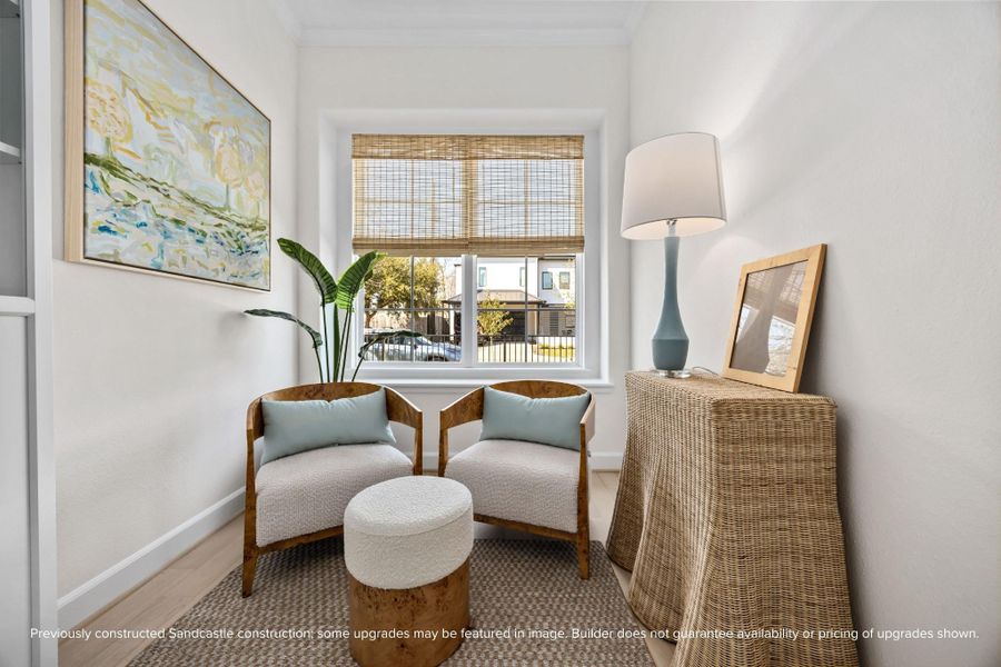 A cozy corner with a view, this flexible front room invites you to create your perfect nook—reading, reflecting, or simply enjoying the moment.