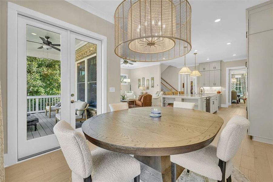 Furnished interior view inside a new home in Manning on the Square, Alpharetta (Image 14).