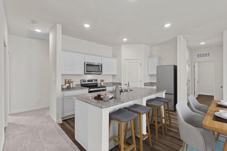 Furnished interior view inside a new home in Crossing at Givhans, Ridgeville (Image 5).