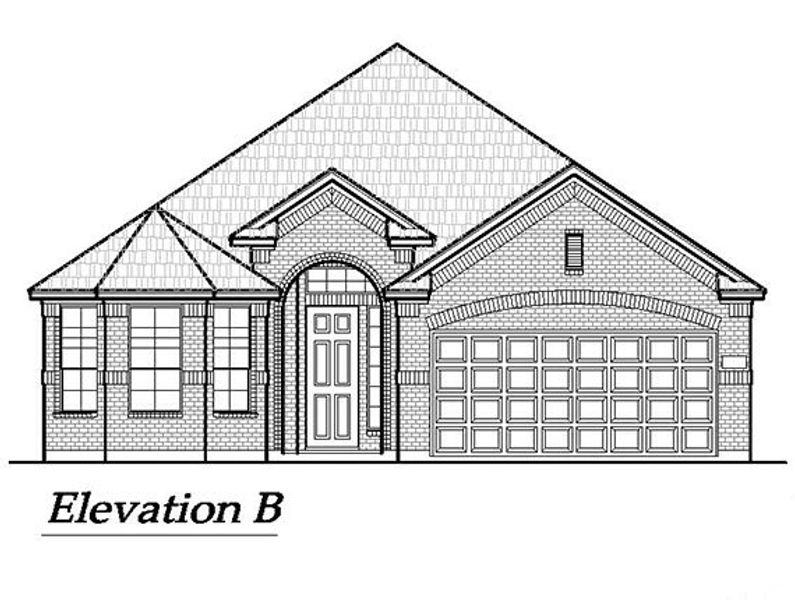 Exterior rendering of this home design in Las Lomas, Forney, TX (Image 20).