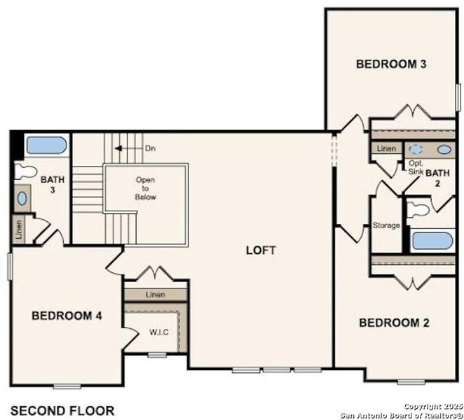 2D floor plan layout of this home in Homestead, Schertz, TX (Image 4).