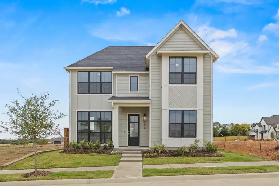 Representative exterior photo of a completed home built from the Logan by Olivia Clarke Homes in Uptown Celina, Celina, TX (Image 1). Representative exterior photo of a completed home built from the Logan by Olivia Clarke Homes in Uptown Celina, Celina, TX (Image 1).