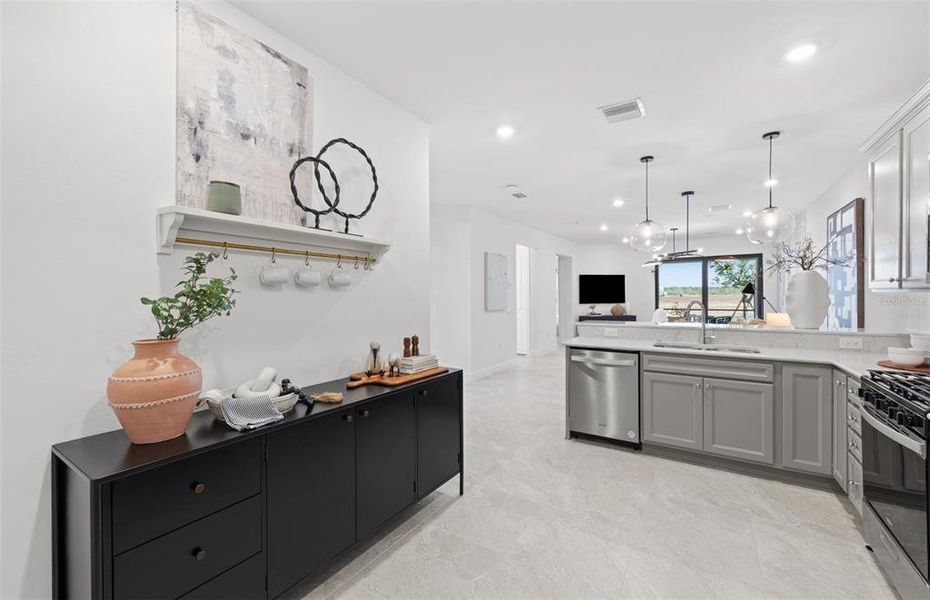 Furnished interior view inside a new home in Del Webb Catalina, Lakewood Ranch (Image 4). Furnished interior view inside a new home in Del Webb Catalina, Lakewood Ranch (Image 4).