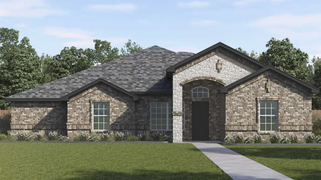 Representative exterior photo of a completed home built from the Seagraves by D.R. Horton in Boardwalk, Lancaster, TX (Image 2). Representative exterior photo of a completed home built from the Seagraves by D.R. Horton in Boardwalk, Lancaster, TX (Image 2).