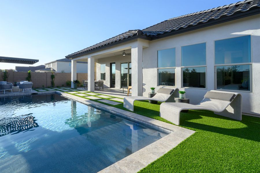 Representative exterior details of a home built from the The Casswell by David Weekley Homes in Tavolo at Soleo, San Tan Valley (Image 3). Representative exterior details of a home built from the The Casswell by David Weekley Homes in Tavolo at Soleo, San Tan Valley (Image 3).