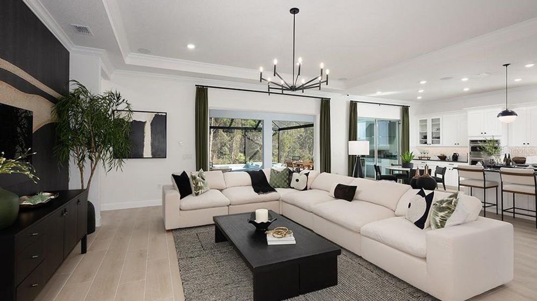 Furnished interior view inside a new home in Center Lake Ranch Community Group Page, St. Cloud (Image 21).