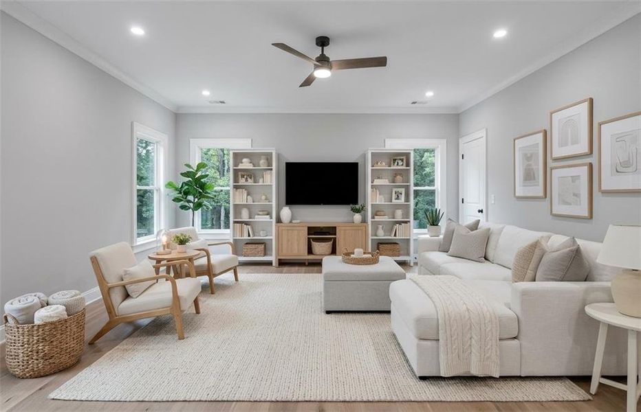 Furnished interior view inside a new home in , Atlanta (Image 34).
