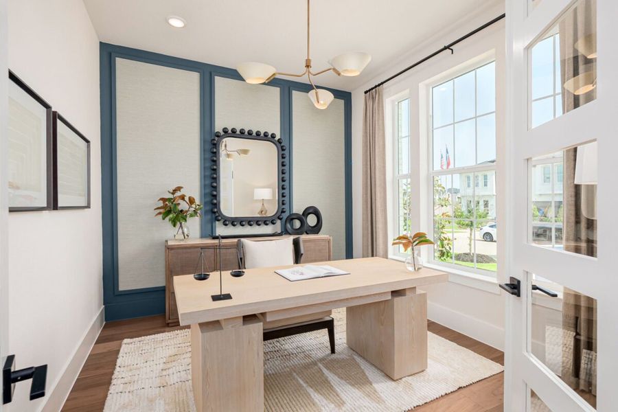 Representative furnished interior of a home built from the Manhattan by Landon Homes in Fields - Brookside, Frisco (Image 22). Representative furnished interior of a home built from the Manhattan by Landon Homes in Fields - Brookside, Frisco (Image 22).