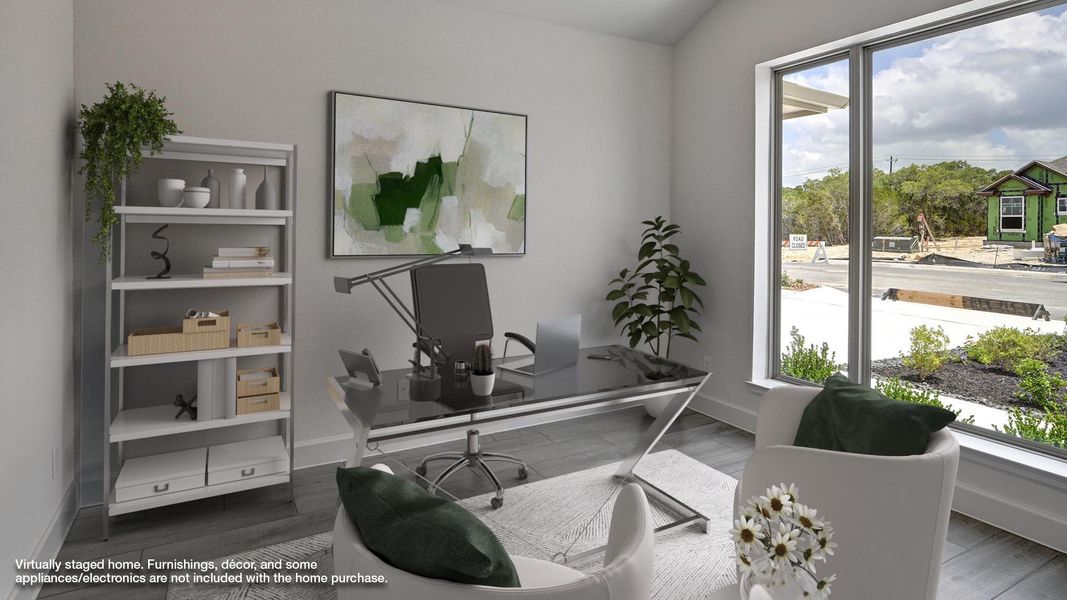 Furnished interior view inside a new home in Esperanza 60', Boerne (Image 9). Furnished interior view inside a new home in Esperanza 60', Boerne (Image 9).