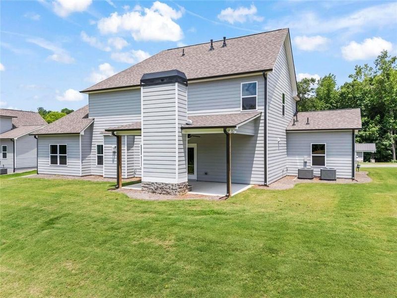 Front exterior of a new home in , Dallas, GA, highlighting curb appeal (Image 23). Front exterior of a new home in , Dallas, GA, highlighting curb appeal (Image 23).
