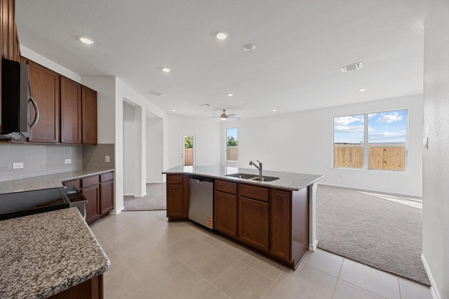 Furnished interior view inside a new home in Overlook Ranch, Georgetown (Image 9). Furnished interior view inside a new home in Overlook Ranch, Georgetown (Image 9).