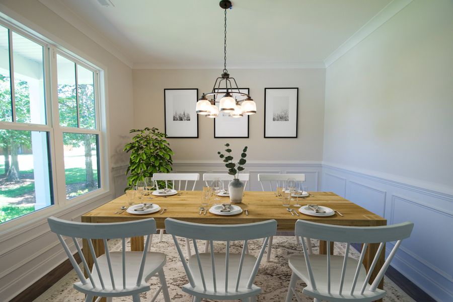 Representative furnished interior of a home built from the Beaufort by Stevens Fine Homes in Parkwood Estates, Leland (Image 8).