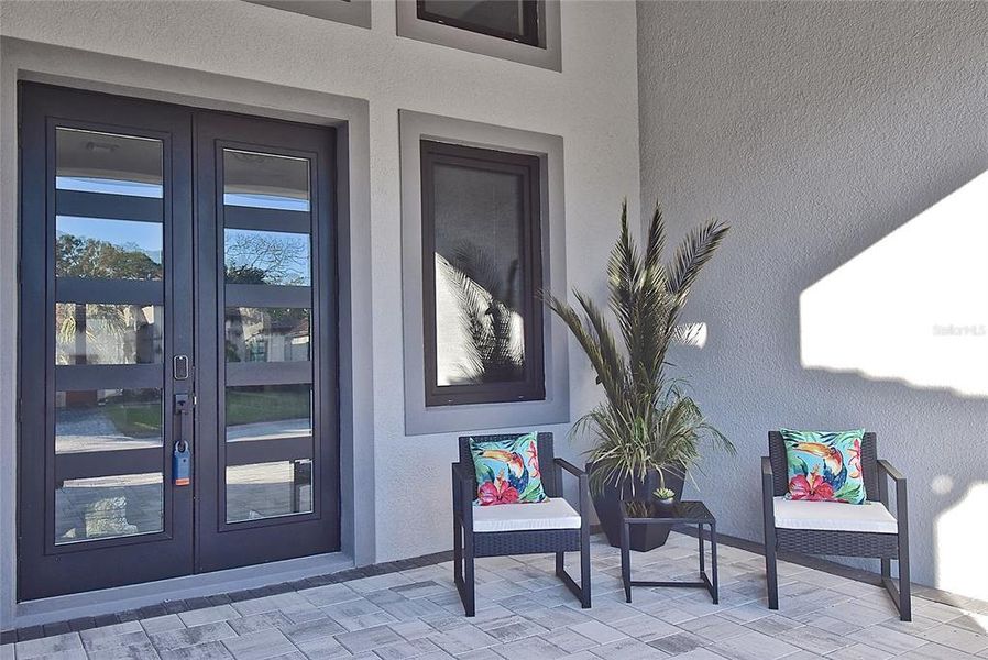 Exterior details and patio area of a home in , Nokomis (Image 37).