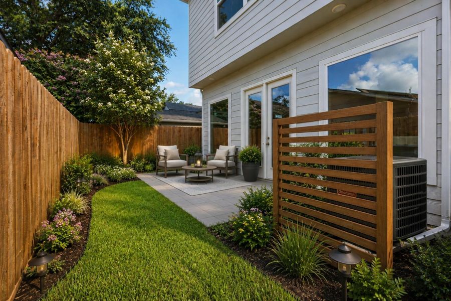 Or indulge your green thumb and personalize a backyard oasis (AI rendering for illustrative purposes only).