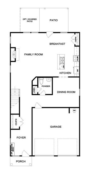 2D floor plan layout of this home in Neely Farm, Covington, GA (Image 2). 2D floor plan layout of this home in Neely Farm, Covington, GA (Image 2).