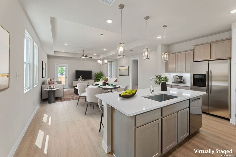 Furnished interior view inside a new home in , New Braunfels (Image 4). Furnished interior view inside a new home in , New Braunfels (Image 4).