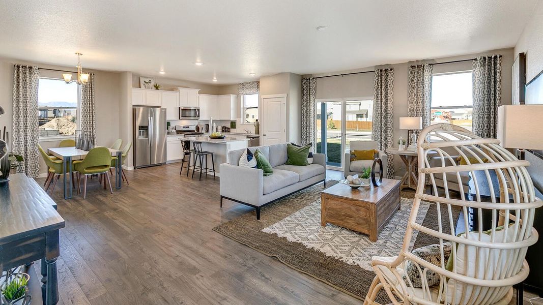Furnished interior view inside a new home in The Ridge at Lorson Ranch, Colorado Springs (Image 2).