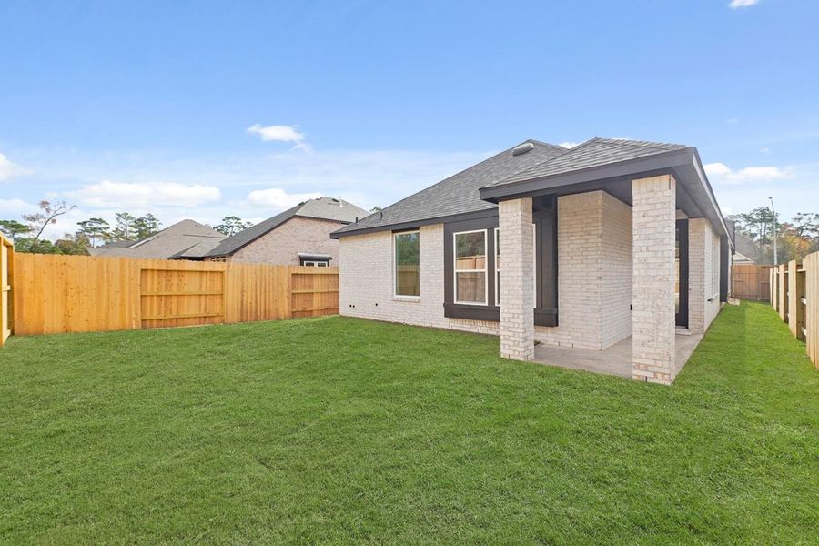 Exterior details and patio area of a home in Grand Central Park: 40ft. lots, Conroe (Image 17).