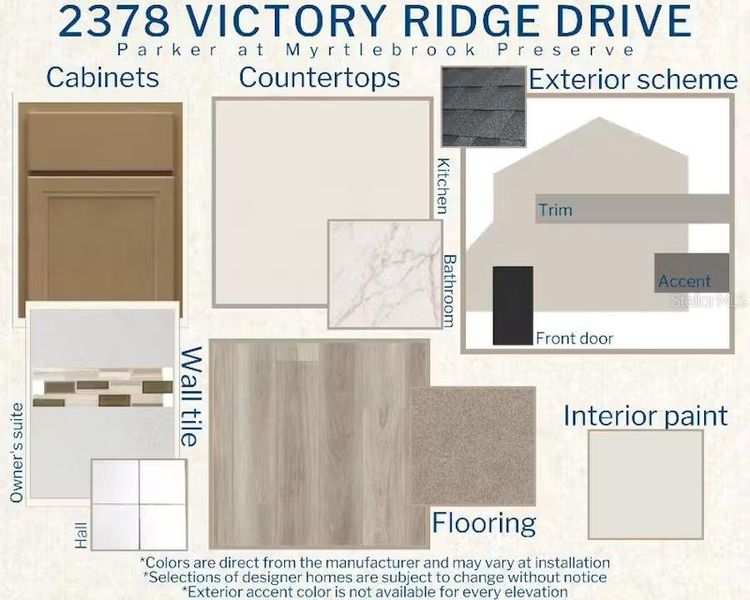Sample of building materials used in homes in Myrtlebrook Preserve, Lakeland (Image 4). Sample of building materials used in homes in Myrtlebrook Preserve, Lakeland (Image 4).