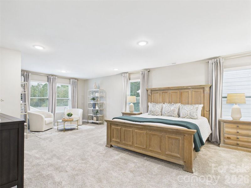 Spacious Primary Bedroom with Sitting Room