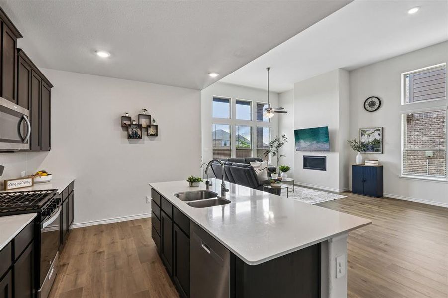 Furnished interior view inside a new home in Silverado, Aubrey (Image 8).