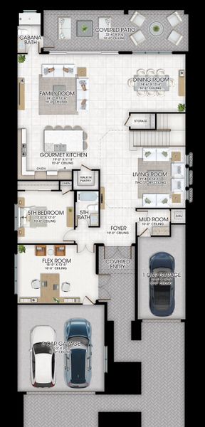 2D floor plan layout for the Celestia by GL Homes in Apex at Avenir, Palm Beach Gardens, FL (Image 5). 2D floor plan layout for the Celestia by GL Homes in Apex at Avenir, Palm Beach Gardens, FL (Image 5).