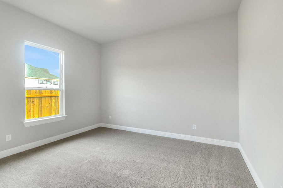 Unfurnished room with baseboards and carpet flooring