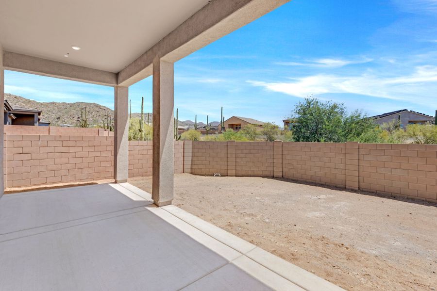 Exterior details and patio area of a home in Saguaro Reserve II, Marana (Image 2).