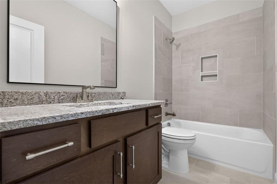 Furnished interior view inside a new home in , Flowery Branch (Image 13). Furnished interior view inside a new home in , Flowery Branch (Image 13).