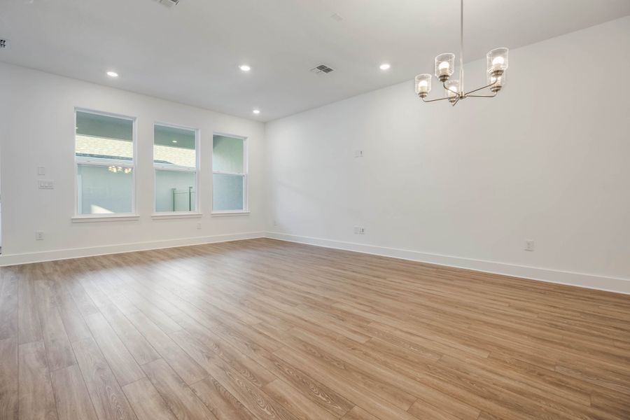 Representative unfurnished interior of a home built from the Edison by Rockwell Homes in Harvest at Ovation - Townhomes, Winter Garden (Image 80). Representative unfurnished interior of a home built from the Edison by Rockwell Homes in Harvest at Ovation - Townhomes, Winter Garden (Image 80).