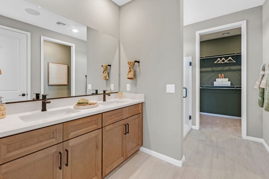 Representative furnished interior of a home built from the Copper by Mattamy Homes in Oasis At Rocking K, Vail (Image 19).