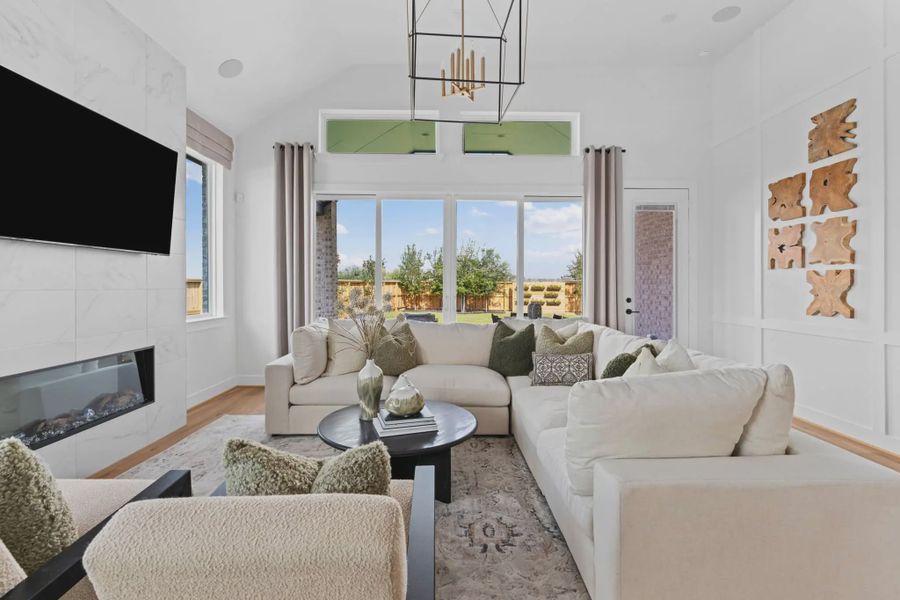 Representative furnished interior of a home built from the Lauren by Chesmar Homes in Wood Leaf Reserve, Tomball (Image 9).