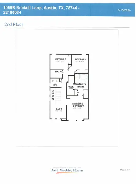 Floor Plan - 2nd Floor