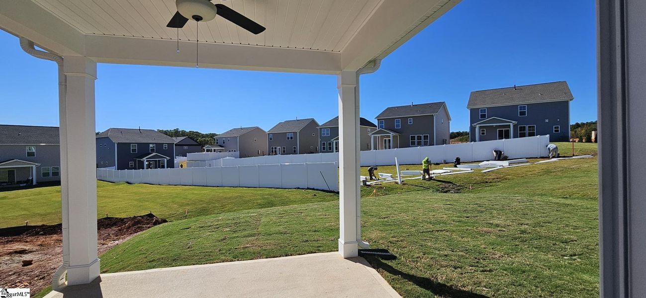 Exterior details and patio area of a home in Sedona, Greenville (Image 3).