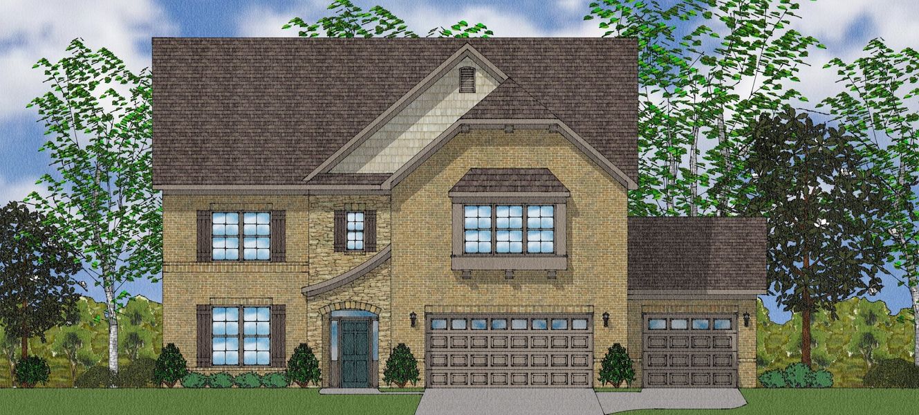 Representative exterior photo of a completed home built from the Cushing II - Elite Collection by Mungo Homes in Suter Estates, Easley, SC (Image 21).