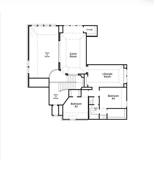 2D floor plan layout for the 228 Plan by Highland Homes in Briggs Ranch, San Antonio, TX (Image 5). 2D floor plan layout for the 228 Plan by Highland Homes in Briggs Ranch, San Antonio, TX (Image 5).