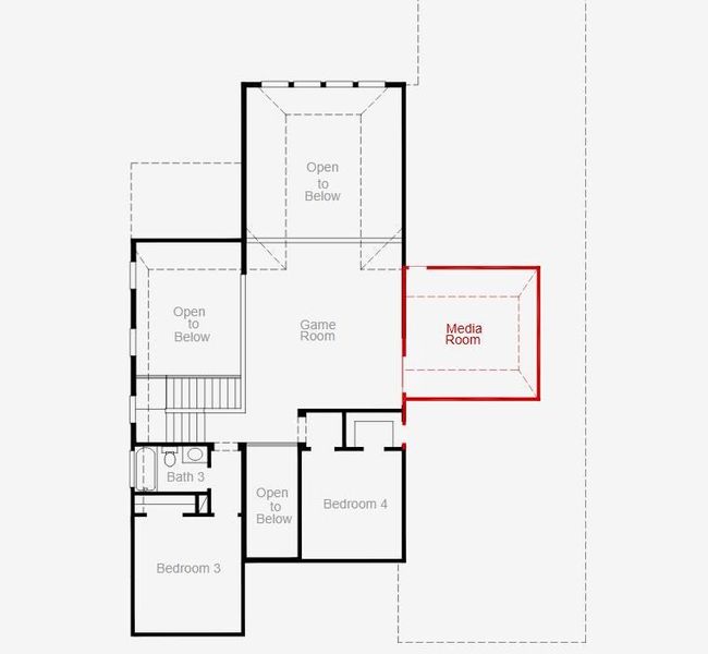 2D floor plan layout of this home in Painted Tree, McKinney, TX (Image 4).