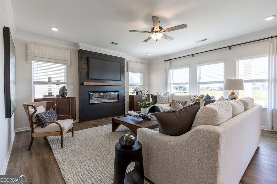 Furnished interior view inside a new home in Bryson Farms, Byron (Image 14).