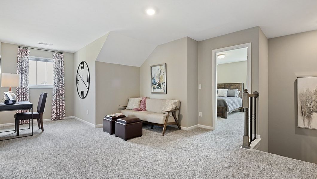 Representative furnished interior of a home built from the WINDSOR by D.R. Horton in Whitehawk Meadows, Travelers Rest (Image 18).