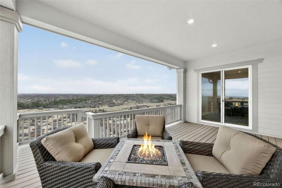 Exterior details and patio area of a home in Macanta: The Legends Collection, Castle Rock (Image 4). Exterior details and patio area of a home in Macanta: The Legends Collection, Castle Rock (Image 4).