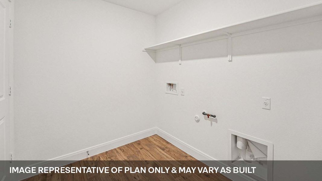 Representative unfurnished interior of a home built from the The Courtland by D.R. Horton in Railhead, Cedar Creek (Image 29).