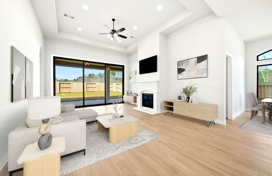 Furnished interior view inside a new home in The Highlands 55′, Porter (Image 8).